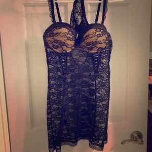 Adore Me Black Lace Push-up Lingerie